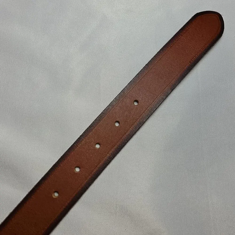 Men's LUCKY BRAND Leather Belt Brown Bronze Buckle BKM00012 Sizes 40/42